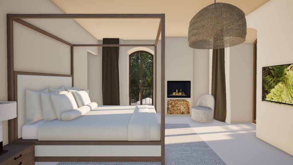 Projet de rénovation d’hôtel sur la Côte d’Azur par Marie Woisard, architecte d’intérieur à Nice.